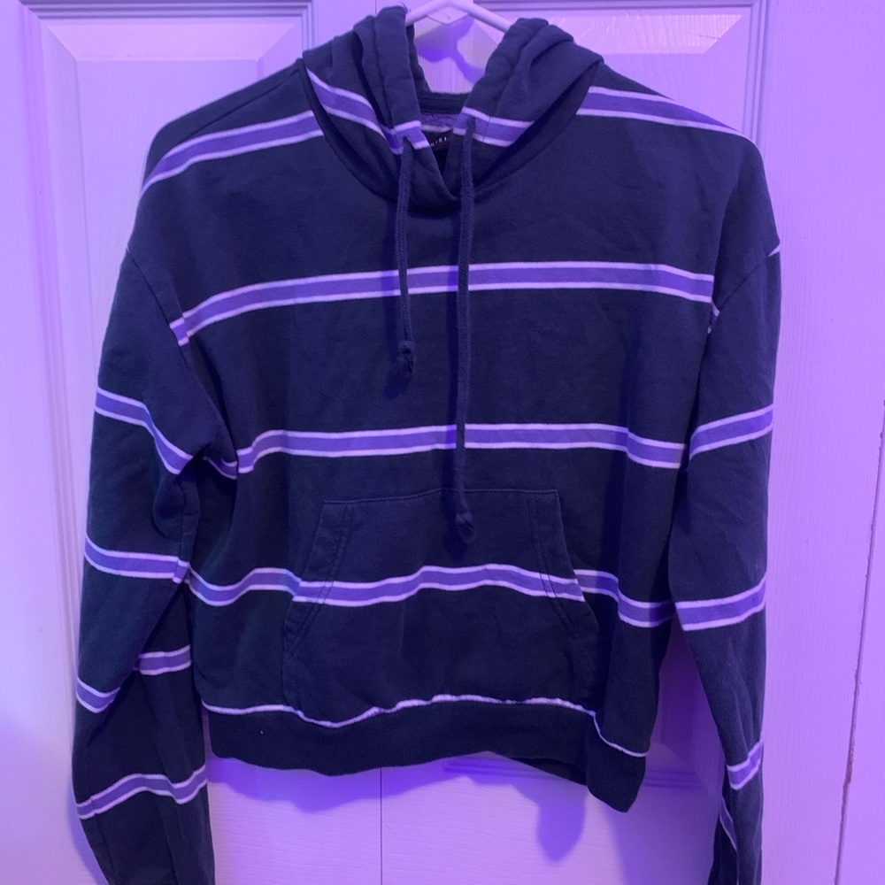 Pacsun striped cropped hoodie